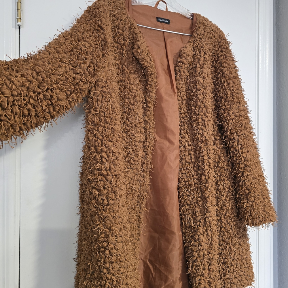 Mode Code Teddy Long Coat Size S/M